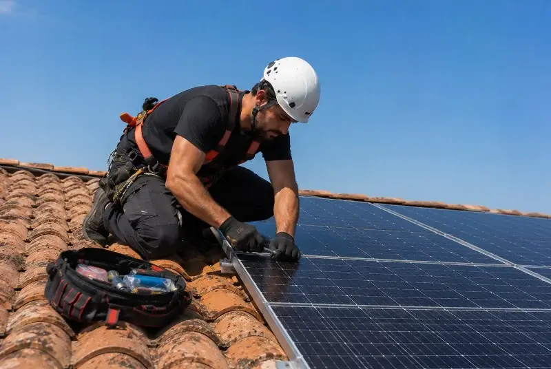 Maintenance et monitoring de panneaux solaires à Reyssouze