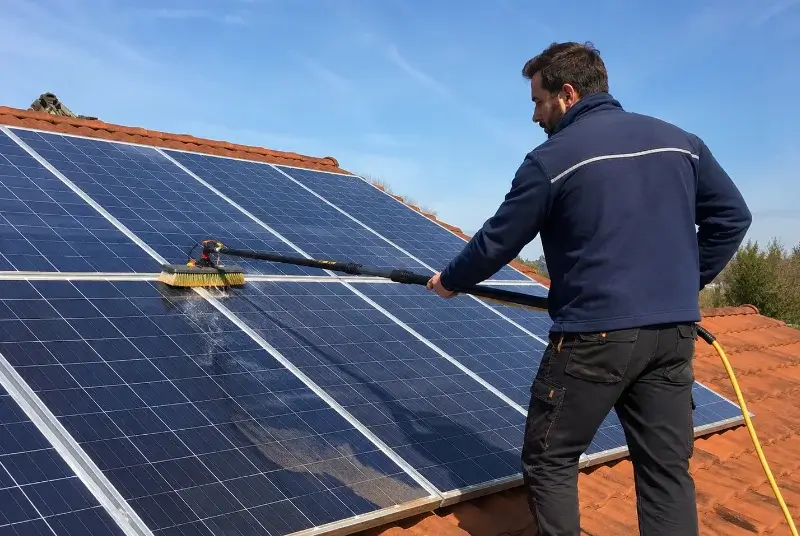 Nettoyage et entretien de panneaux solaires à Reyssouze